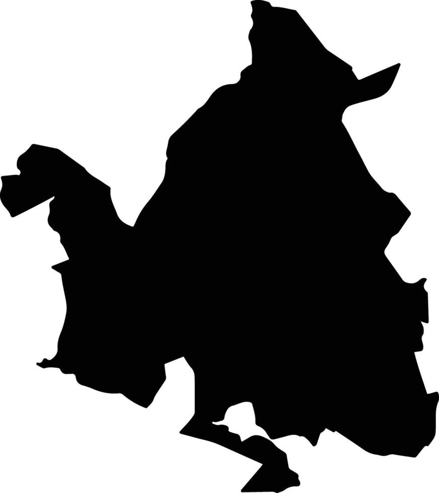 Santiago Juxtlahuaca Mexico silhouette map vector