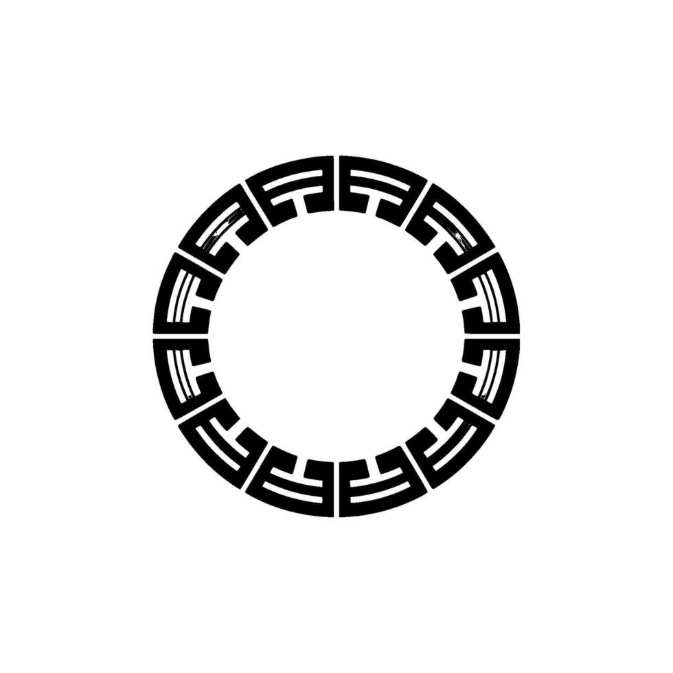 Geometric Circle Frame, Minimalist, Circular Motif - Stylized vector