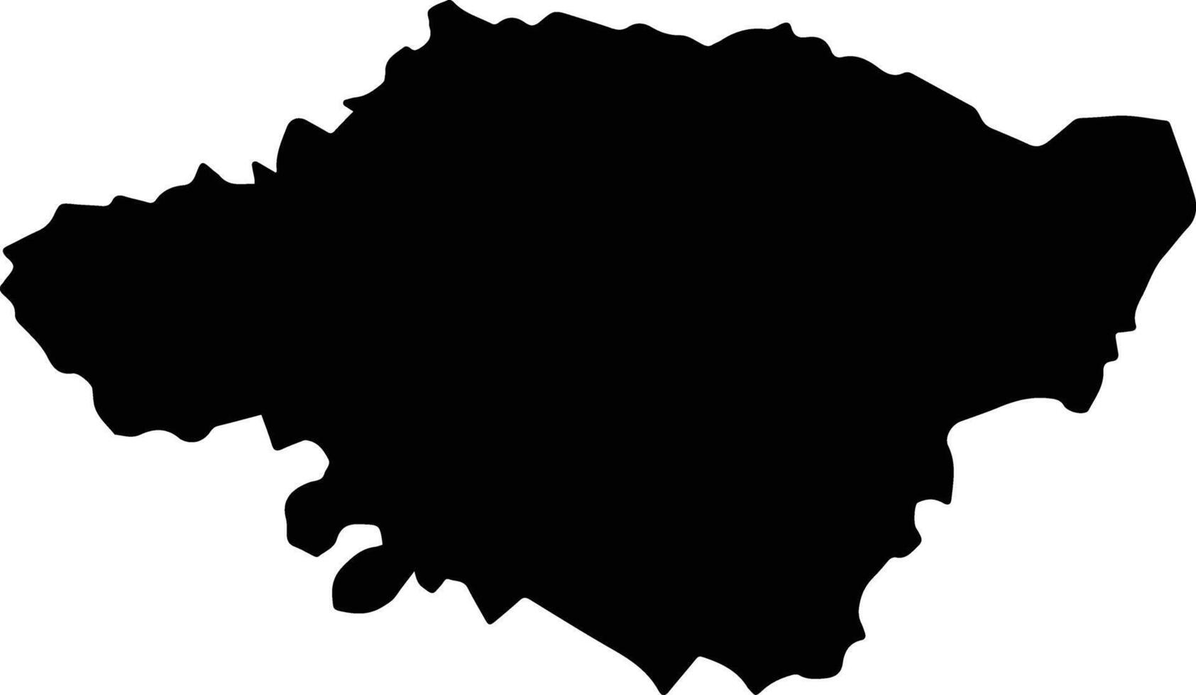 Santiago Minas Mexico silhouette map vector