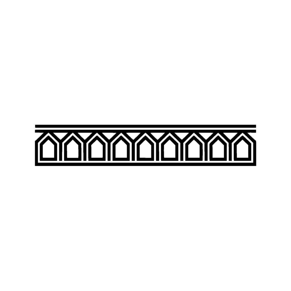 Geometric Arch Border, Minimalist, Elegant Accent, Pattern vector
