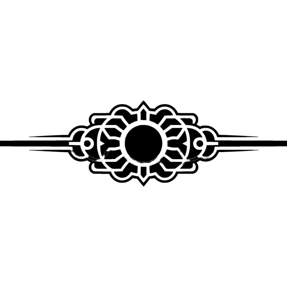 Geometric Ornament, Circular Focal Point, Minimalist - Symmetry vector