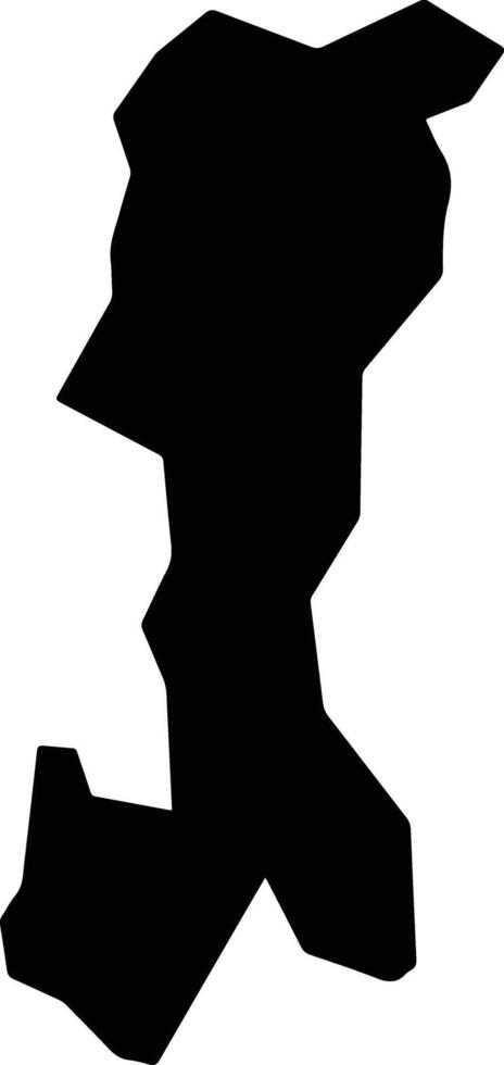 Santiago Nonualco El Salvador silhouette map vector