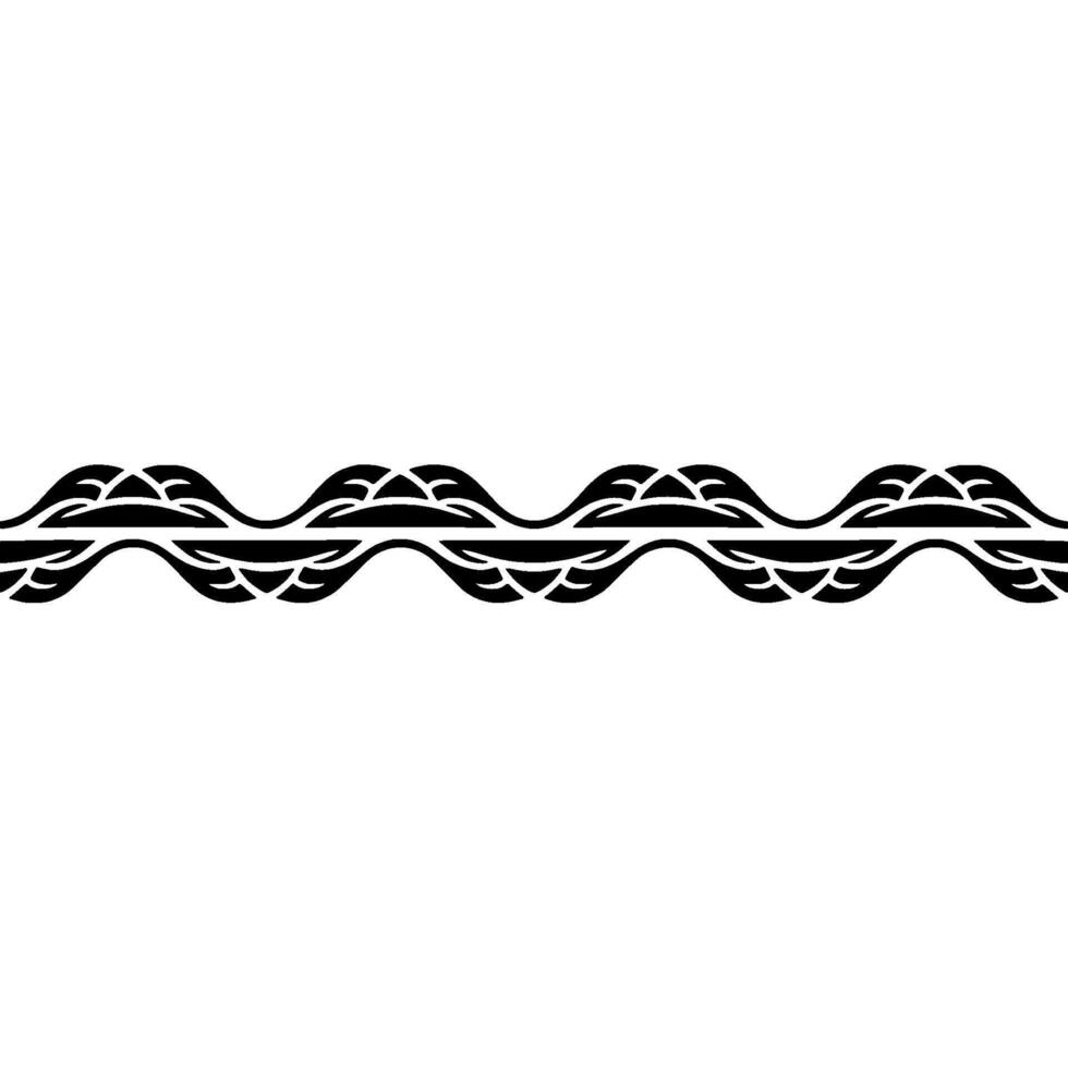 Stylized Wave Border, Minimalist vector