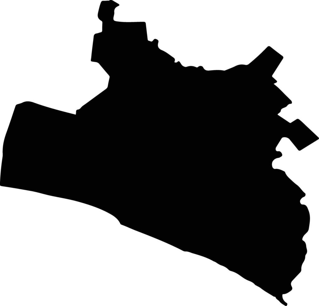 Santiago Pinotepa Nacional Mexico silhouette map vector