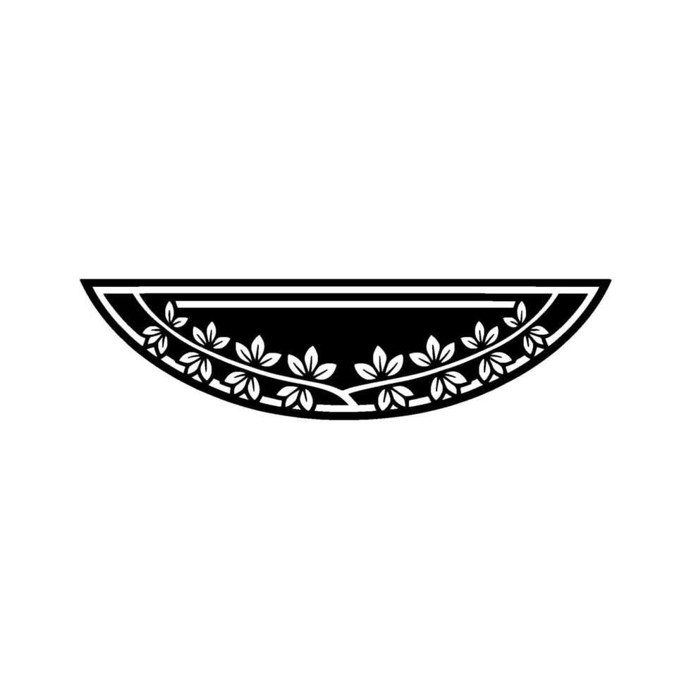 Geometric Leaf Motif, Minimalist, Elegant Divider vector