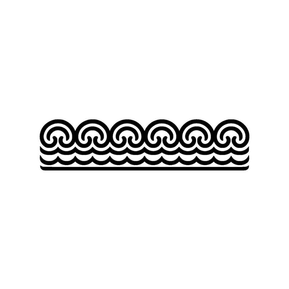 Minimalist Wave Border, Geometric vector