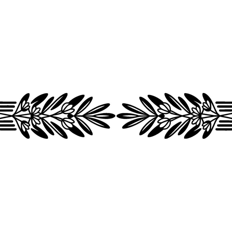 Elegant Botanical Border, Minimalist - Foliage vector