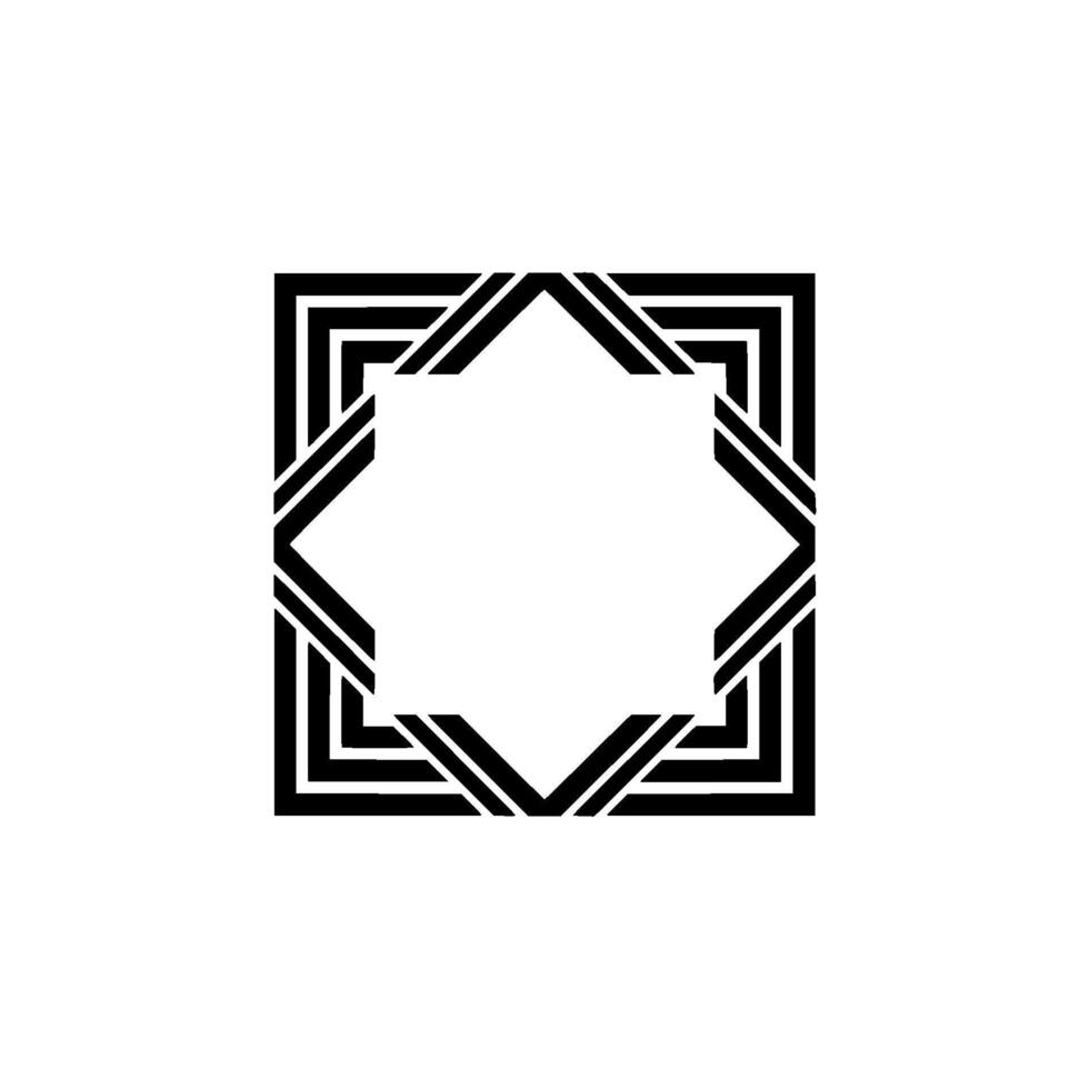 Geometric Deco Frame, Minimalist, Lines - Geometry vector