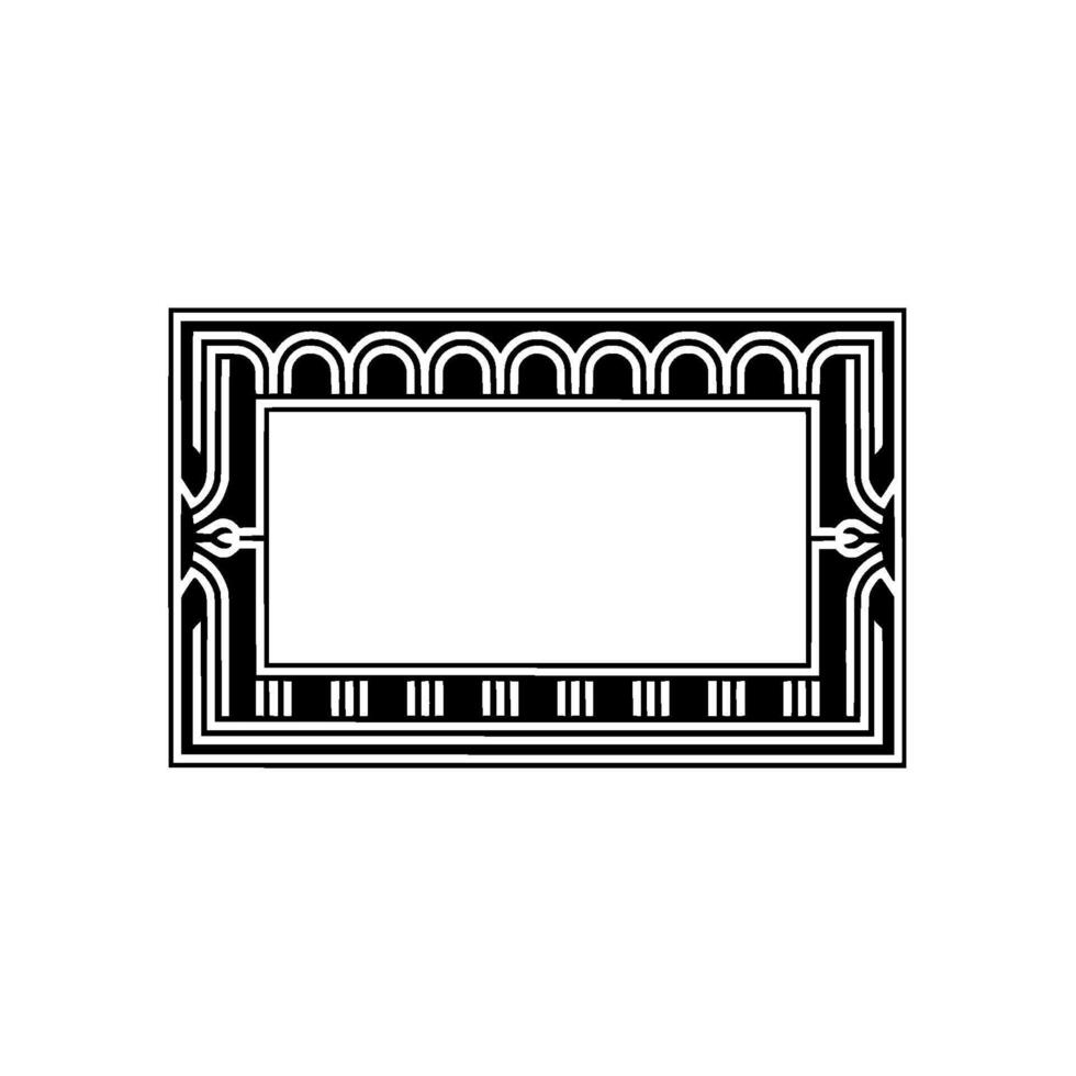 Art Deco Frame, Geometric, Minimalist Elegance, Pattern vector