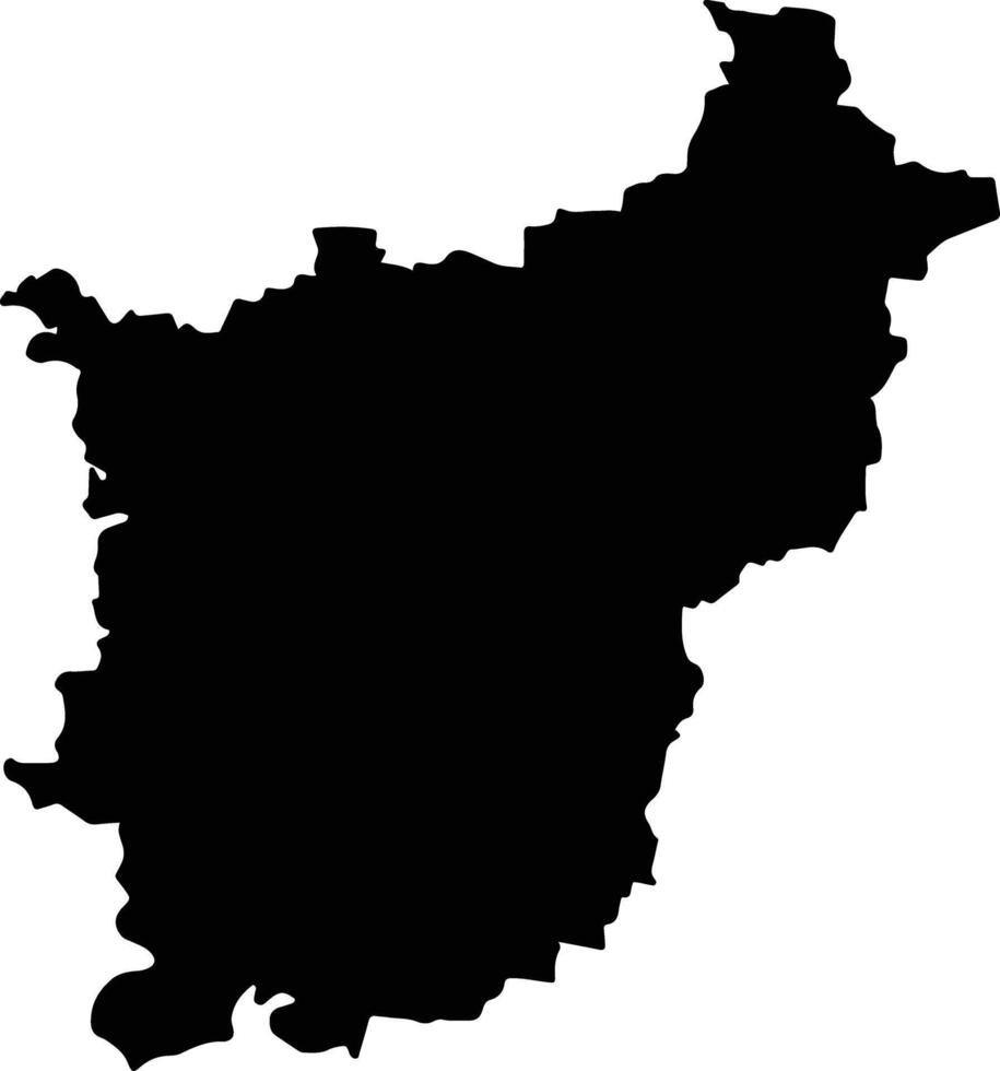 Santiago Tuxtla Mexico silhouette map vector