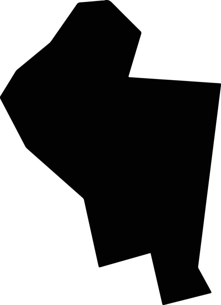 Santiago Zoochila Mexico silhouette map vector