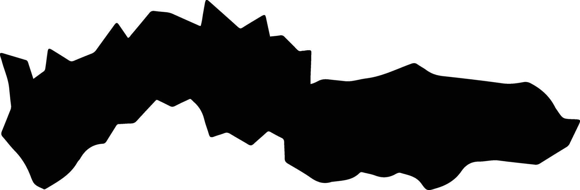 Santo Afonso Brazil silhouette map vector