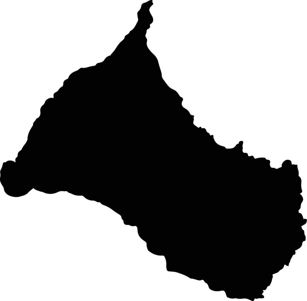 Santo Antonio Das Pombas Cabo Verde silhouette map vector