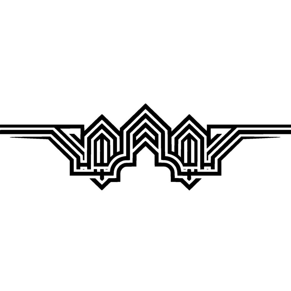 Geometric Deco Border, Stylized Ascent vector