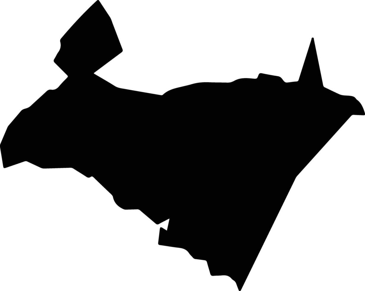 Santo Domingo Ozolotepec Mexico silhouette map vector