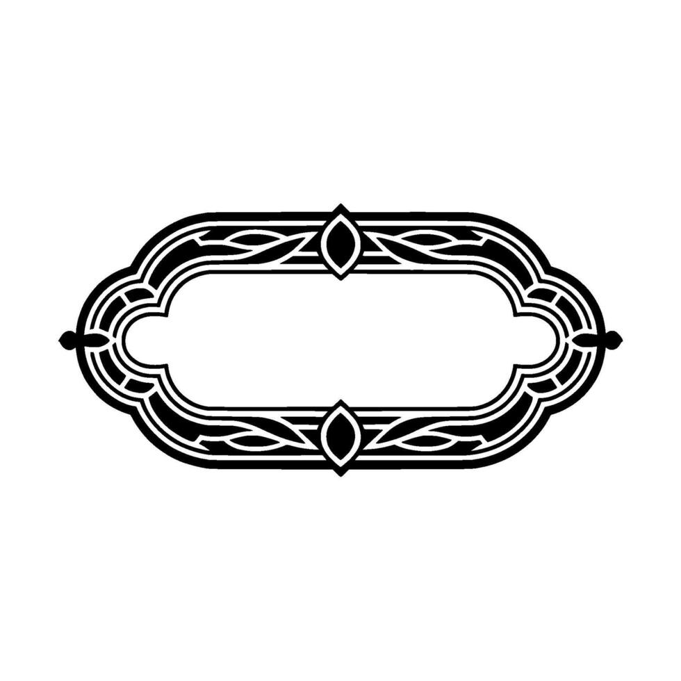 Art Deco Oval Frame, Intricate Ornamentation vector