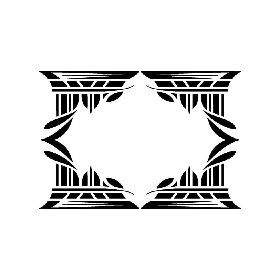 Geometric Roman Arch Frame, Minimalist vector