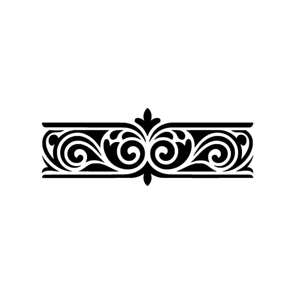 Elegant Black Ornamental Border, Vintage Element - Art nouveau vector