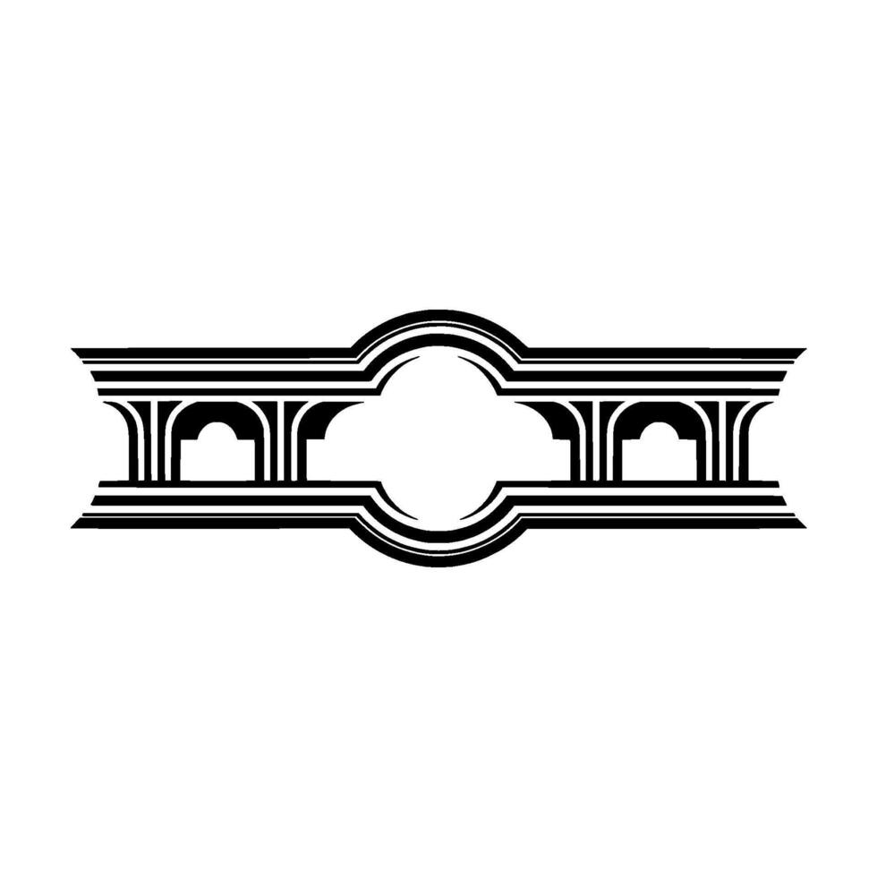 Art Deco Archway Emblem, Geometric, Vintage Style - Artdeco vector