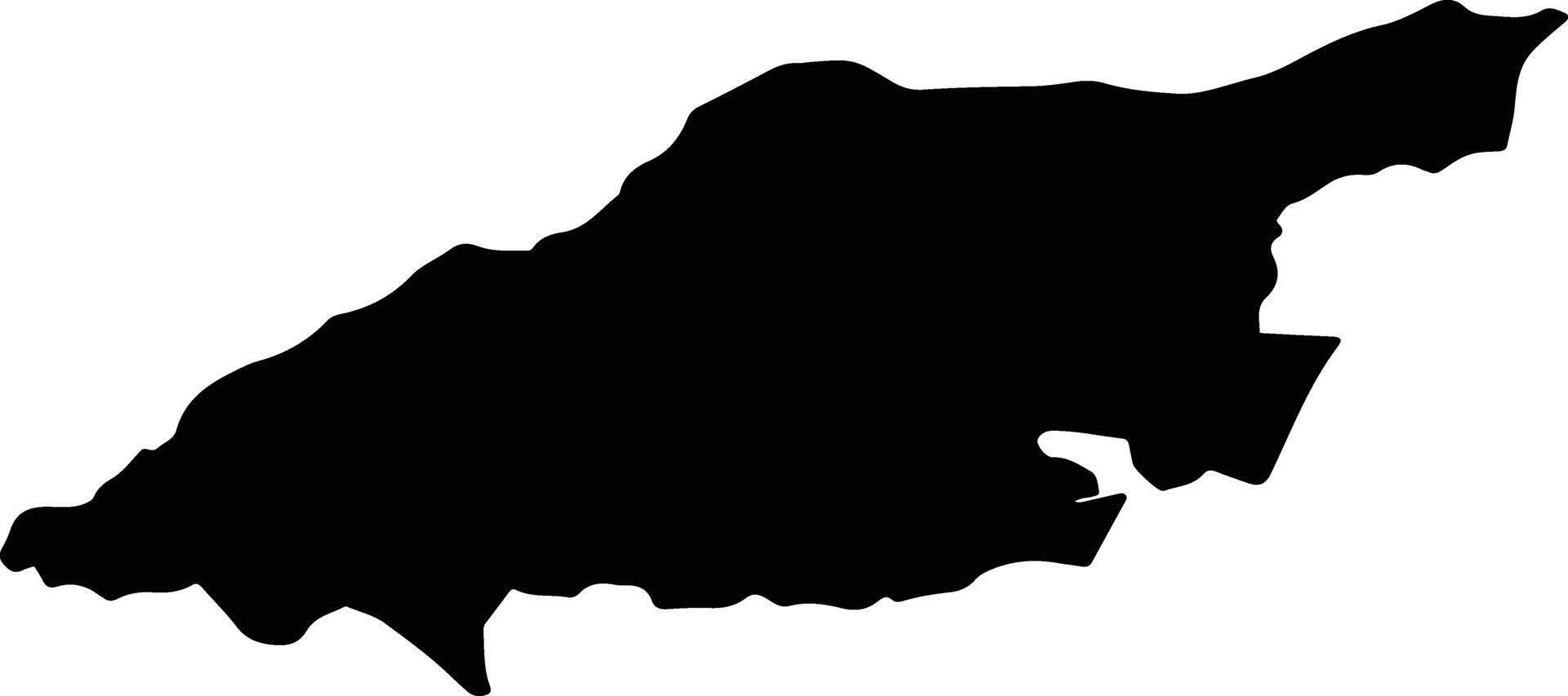 Sanxing Taiwan silhouette map vector