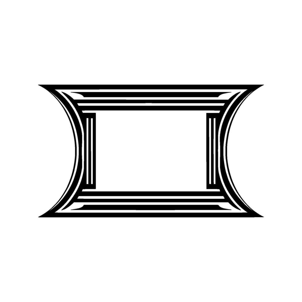 Elegant Curved Frame, Minimalist, Subtle Gradient vector