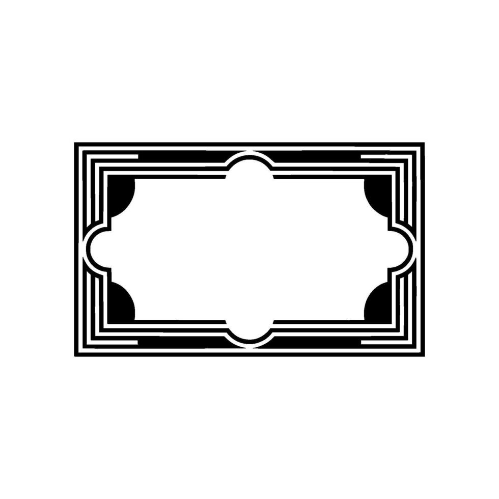 Art Deco Frame, Geometric, Elegant Border, Minimalist Style - Minimalism vector