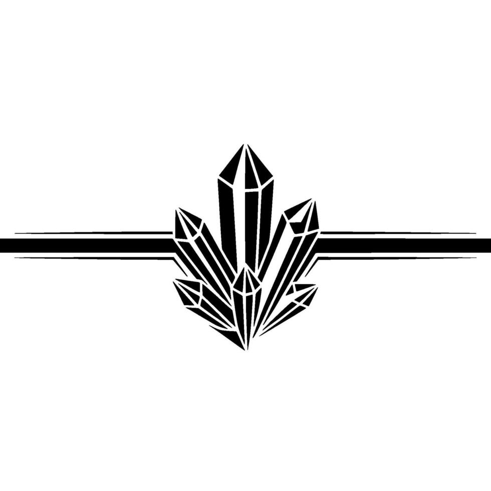 Geometric Crystal Emblem, Minimalist, Crystals vector
