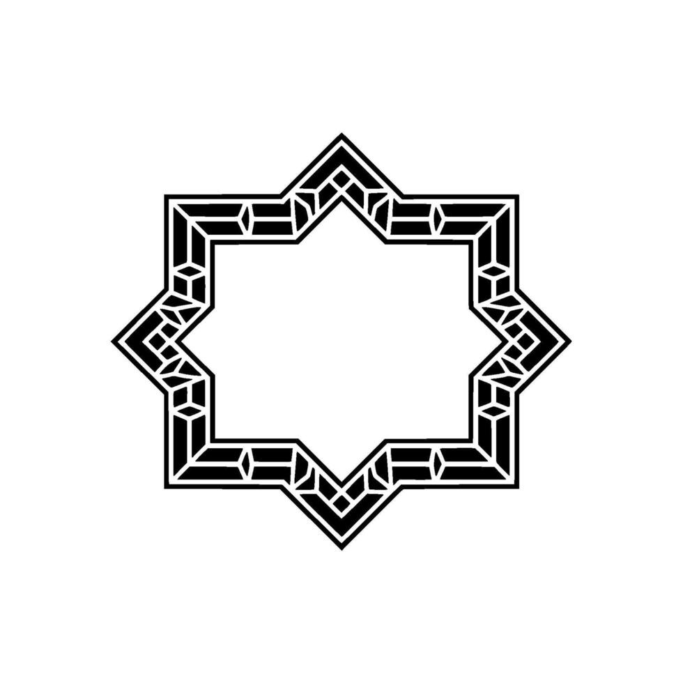 Geometric Star Ornament, Minimalist vector