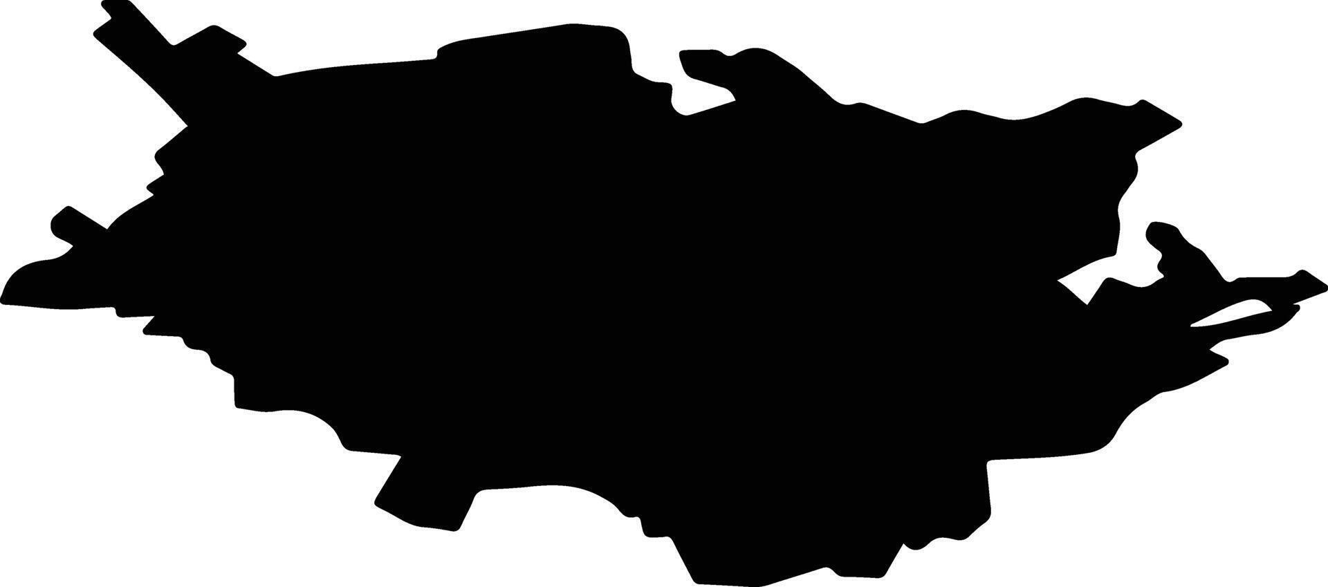 Sapozhkovsky District Russia silhouette map vector