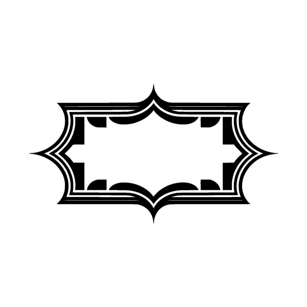 Geometric Deco Frame, Minimalist - Art - Outline vector