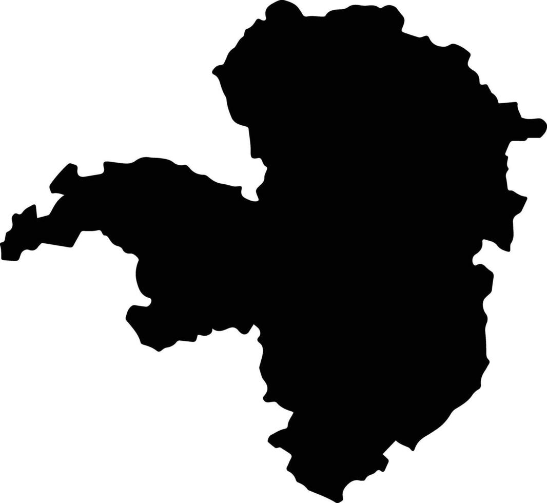 Saraikela Kharsawan India silhouette map vector
