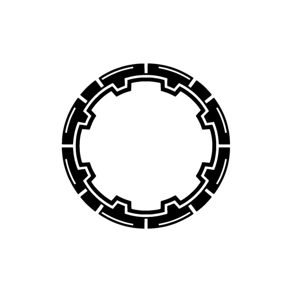 Geometric Tribal Ring, Minimalist, Circular Motif, Outline - Circle vector