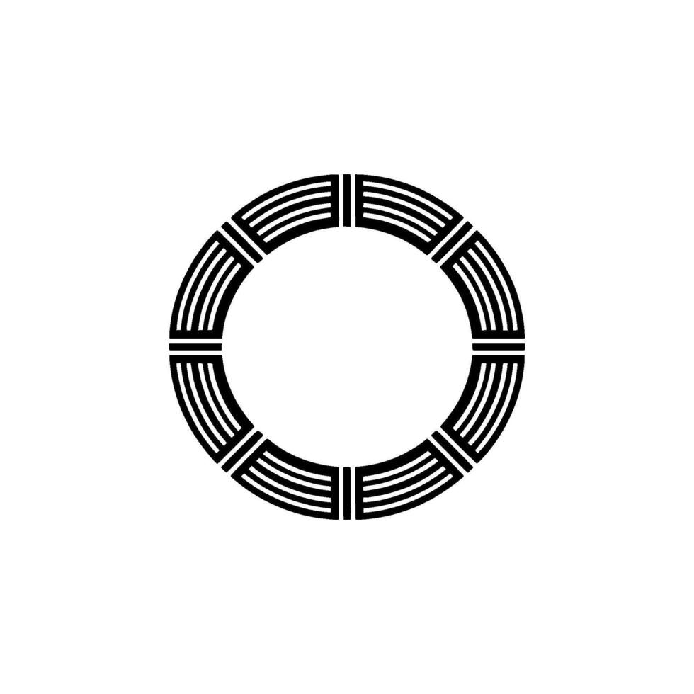 Geometric Circle Emblem, Minimalist, Circular Motif, Branding vector