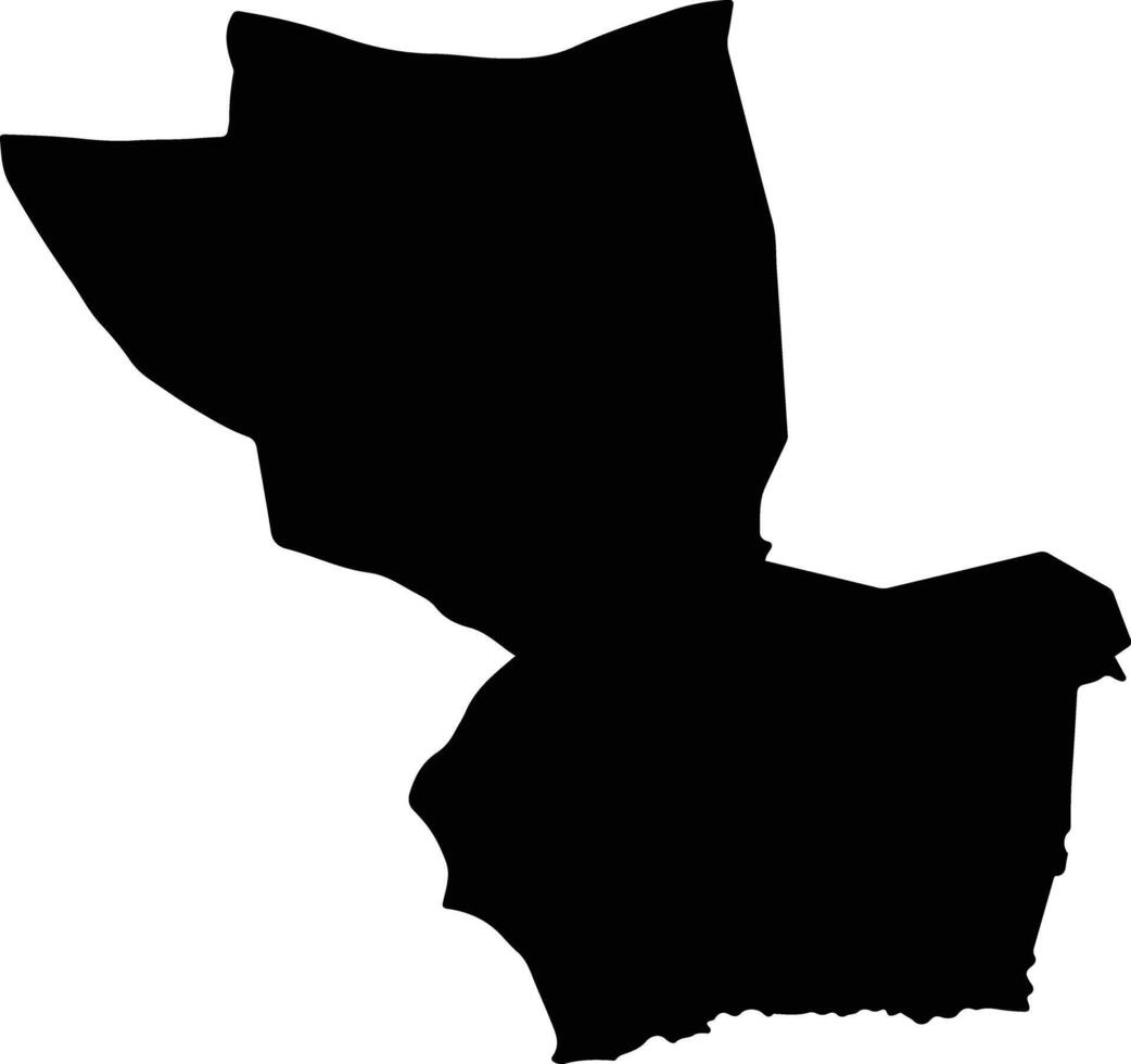 Saravan Iran silhouette map vector