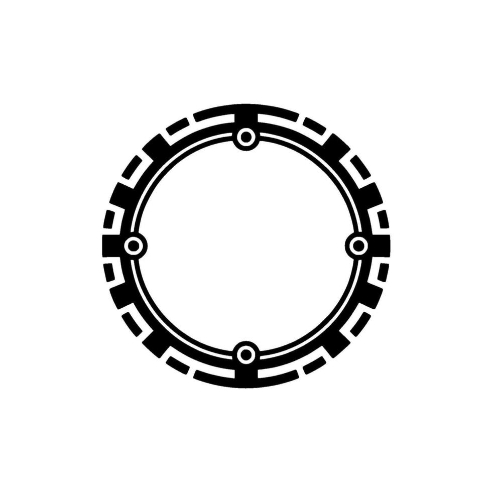 Geometric Portal Frame, Minimalist, Futuristic Concept vector