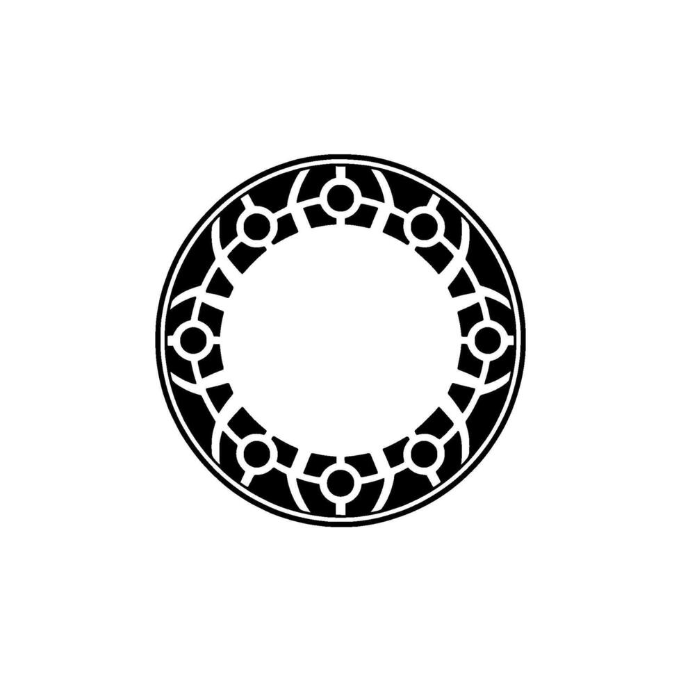 Intricate Tribal Circle, Minimalist, Symbolic Motif - Ornament vector
