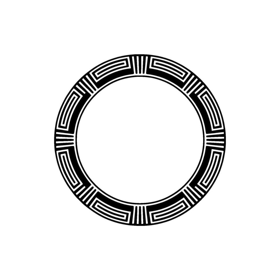 Geometric Circle Frame, Minimalist, Abstract Pattern, Minimalism - Monochrome vector