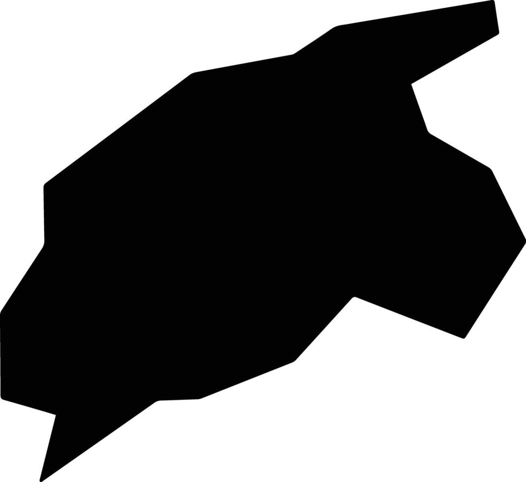Sargodha Pakistan silhouette map vector
