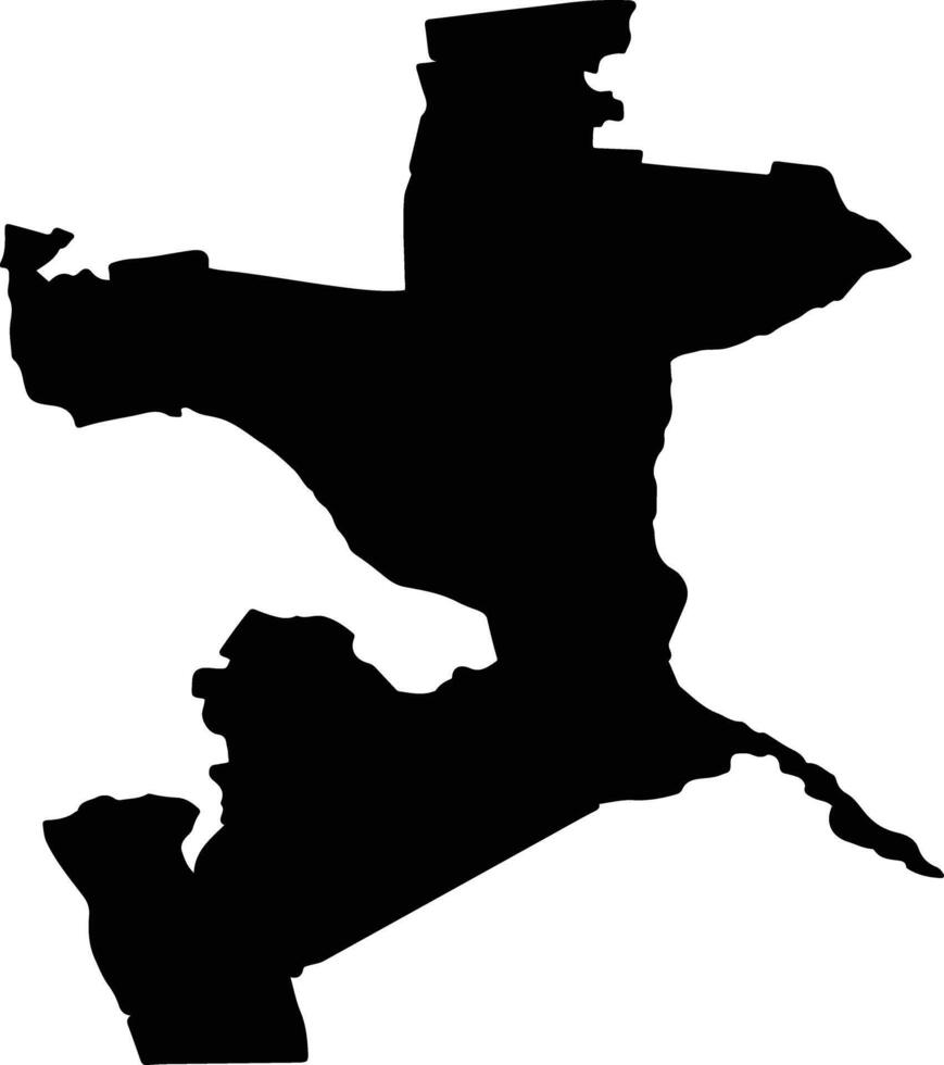 SARICHIOI Romania silhouette map vector