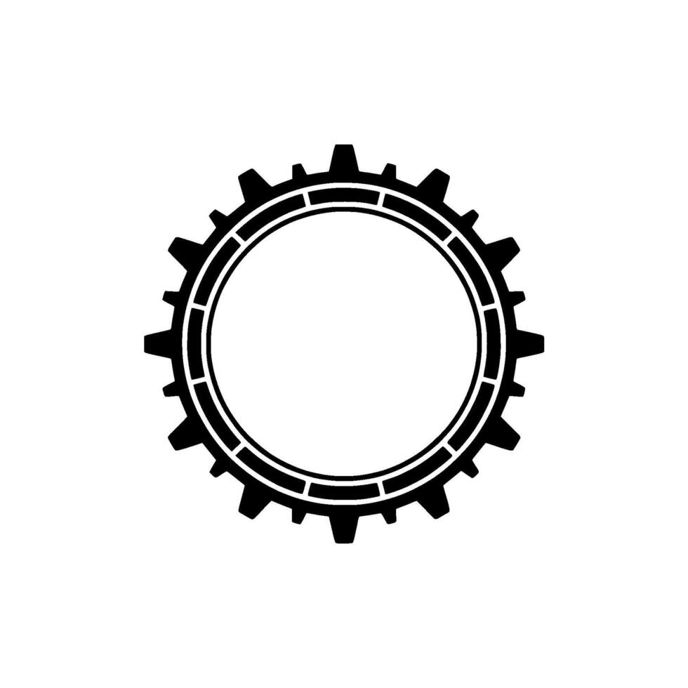Circular Gear, Minimalist, Industrial Theme vector