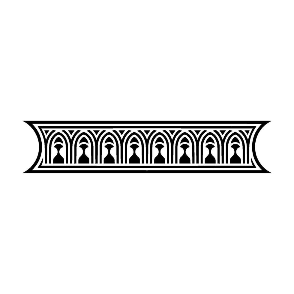 Art Deco Ornament Border, Geometric, Vintage Style - Linear vector