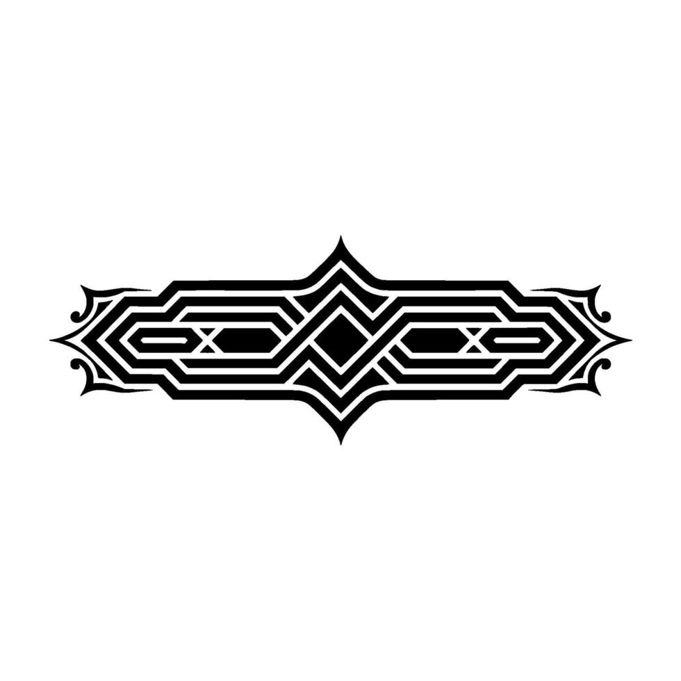 Art Deco Geometric Ornament, Elegant Border, Symmetry vector