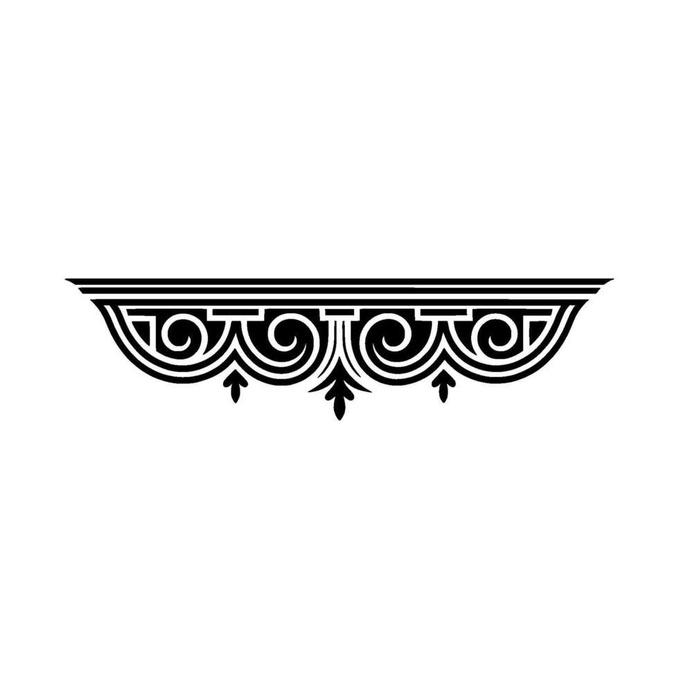 Elegant Black Ornamental Border, Vintage, Flourish vector
