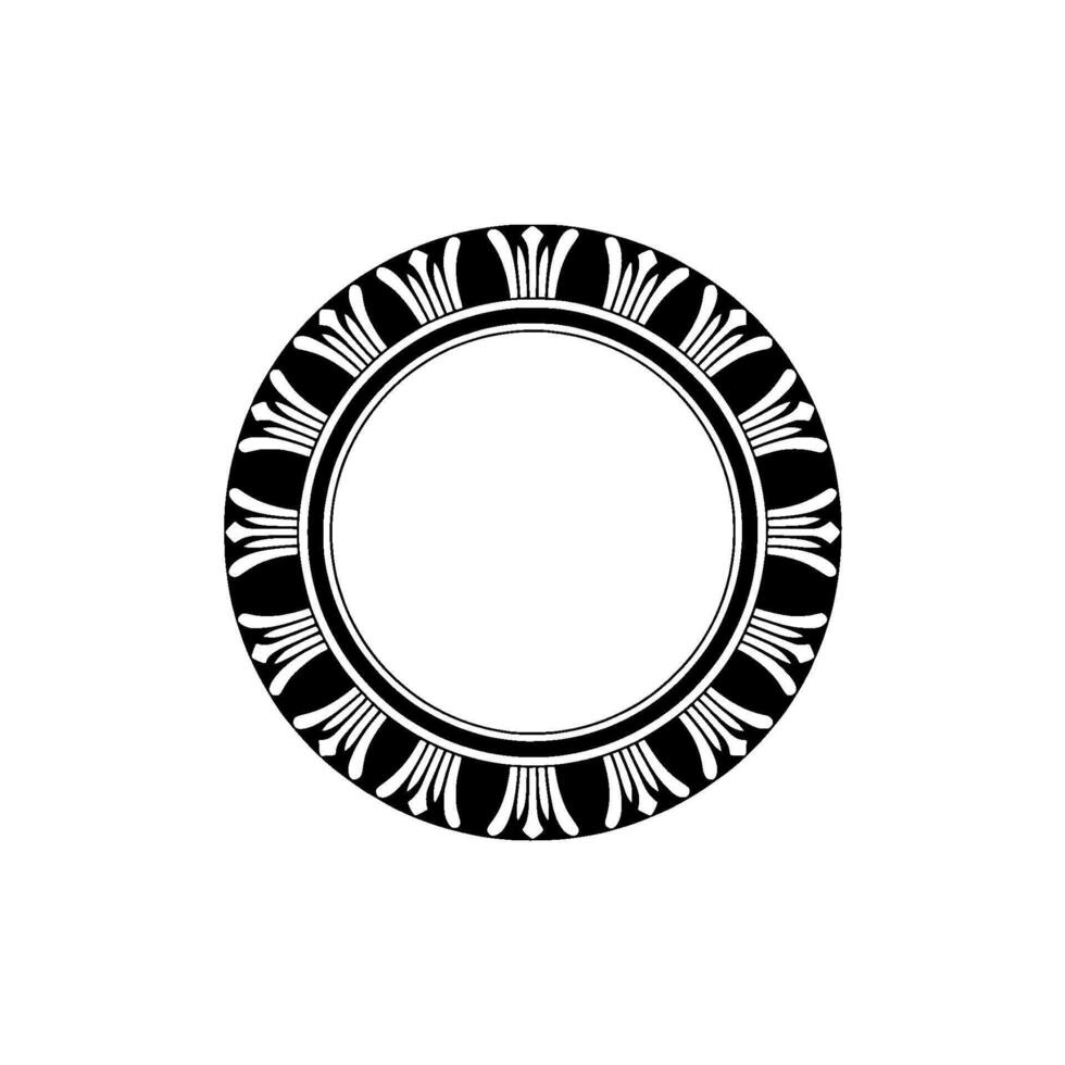Elegant Circular Ornament, Classical, Minimalist Emblem vector