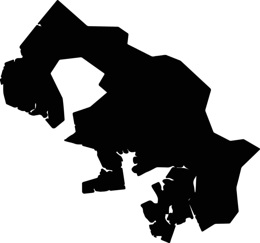 Sasebo Japan silhouette map vector