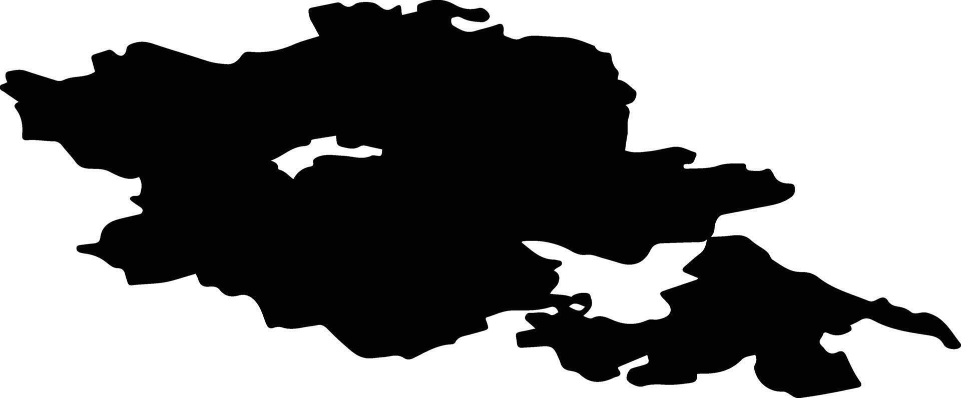 Sasovsky District Russia silhouette map vector