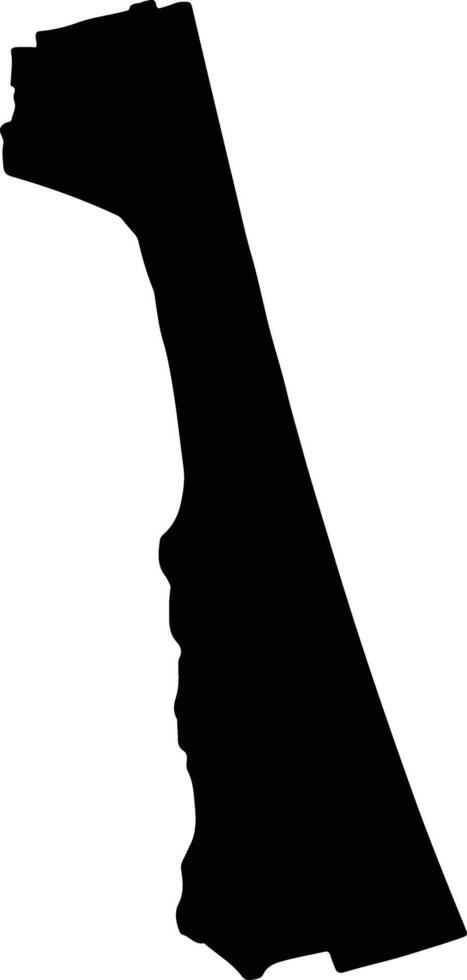 Sathing Phra Thailand silhouette map vector