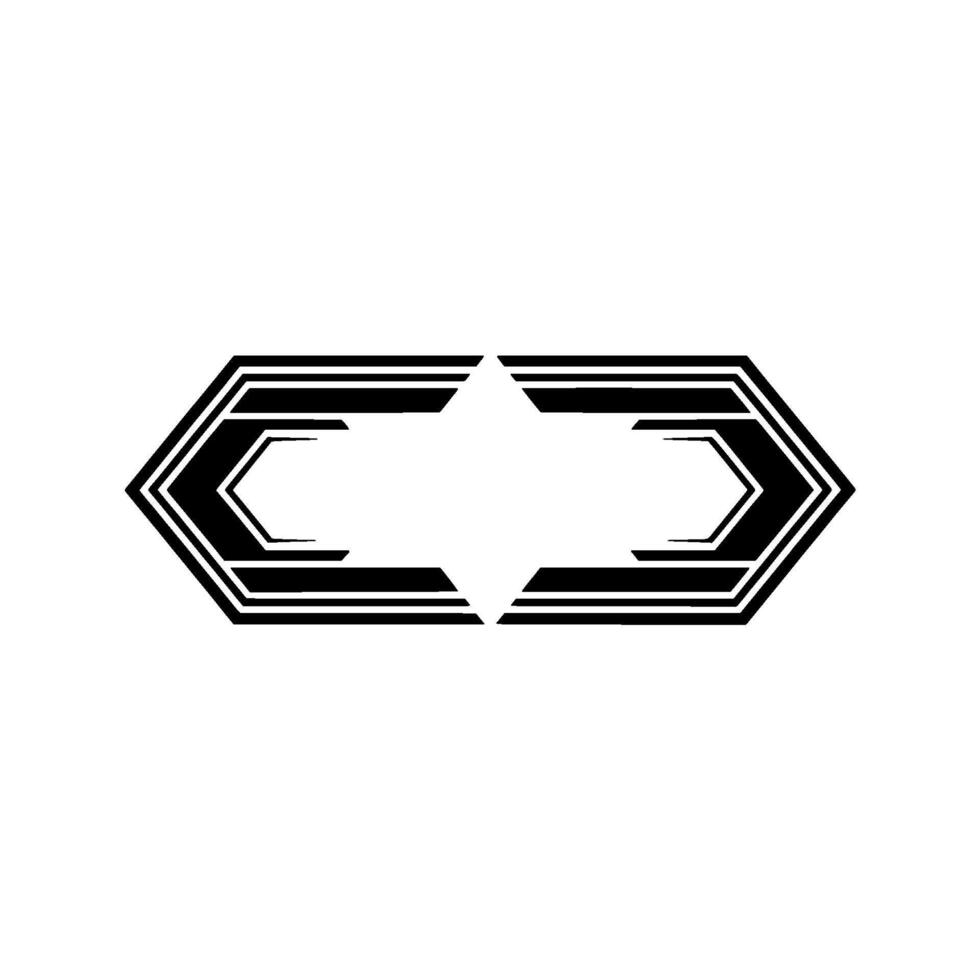 Geometric Directional Divider, Modern Abstract vector