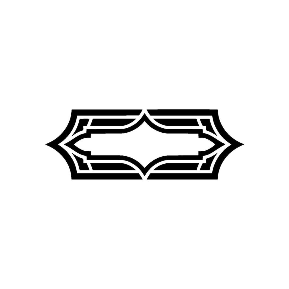 Geometric Deco Frame, Elegant Outline, Minimalist - Monoline - Minimalism vector