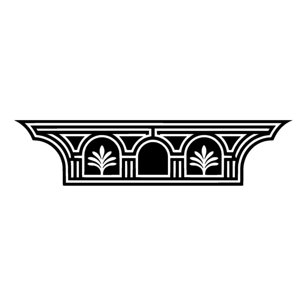 Art Deco Architectural Ornament, Geometric Detail - Art deco vector